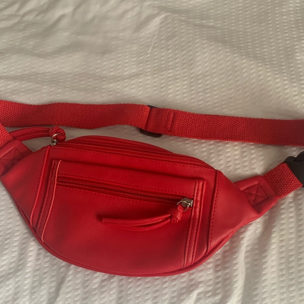 Red crossbody bag